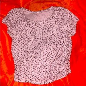 Purple and brown crop top Shirt size G/L